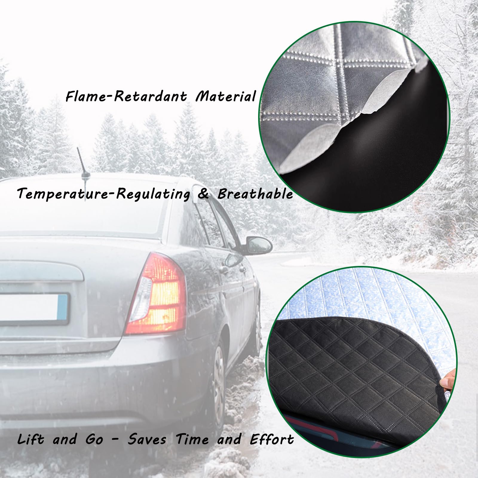 Parasole per parabrezza dell'auto, copertura per parabrezza (147 * 100 cm/230 * 147cm), protezione da neve, ghiaccio, gelo, sole, raggi UV, utilizzabile tutto l'anno