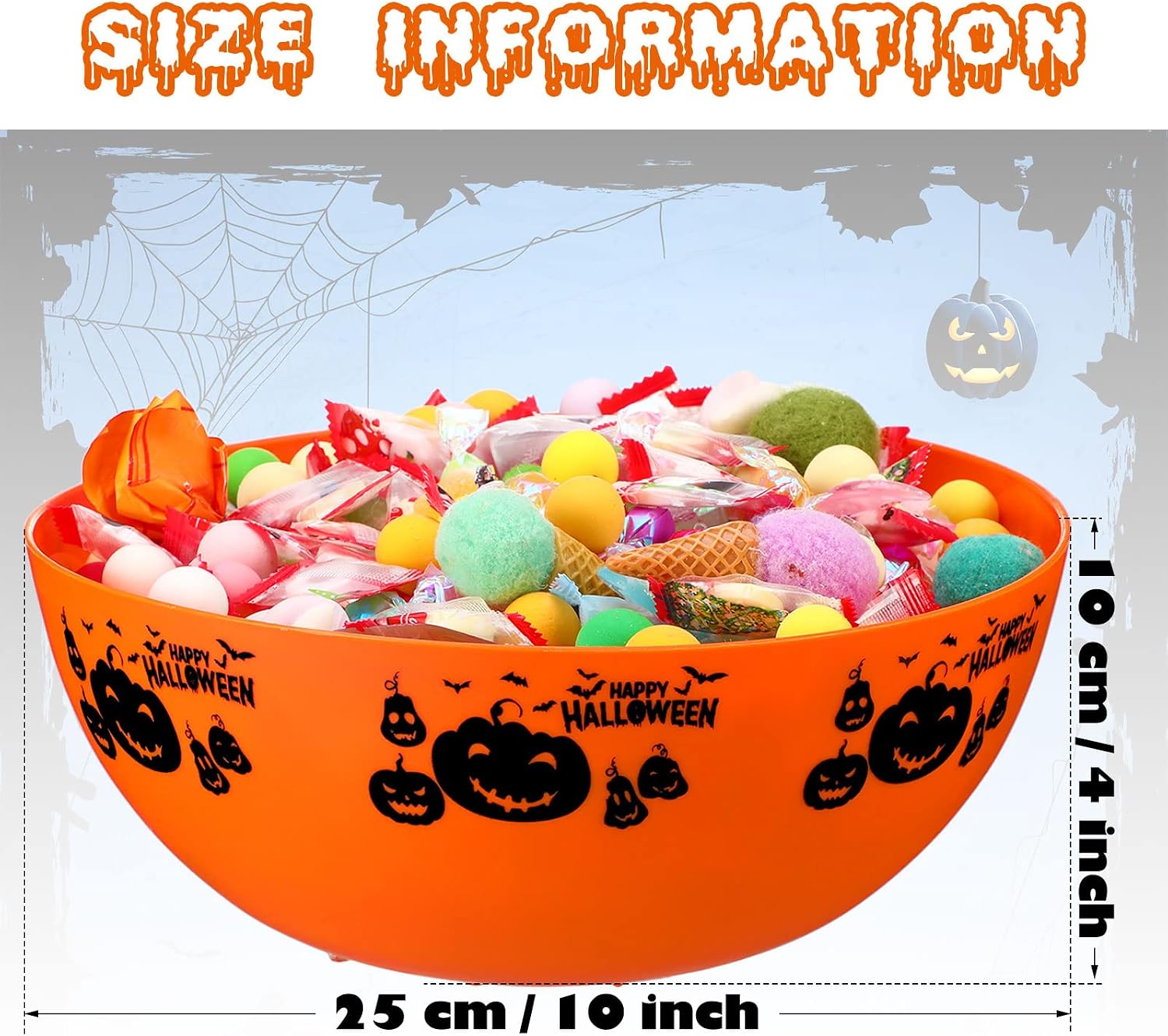 Funtery 6 Pcs Halloween Candy Bowl Trick or Treat Candy Serving Bowls image 3