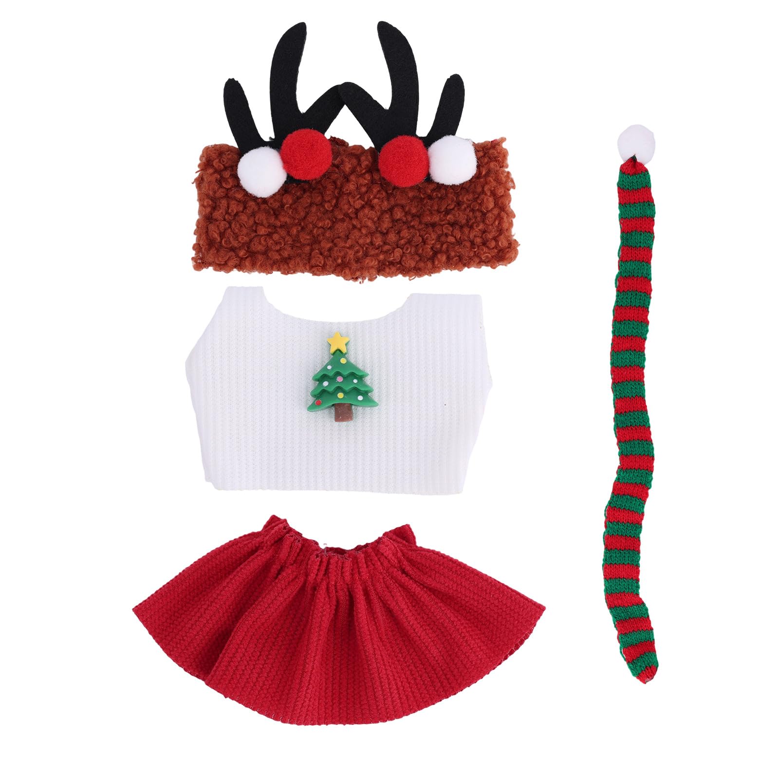 2pz Vestiti per Bambole, Kawaii Abiti Carini Moda Vestito e Fermaglio Arco per Bambole Peluche da 15-17cm Accessori da Esposizione Regali Collezionisti (Viola