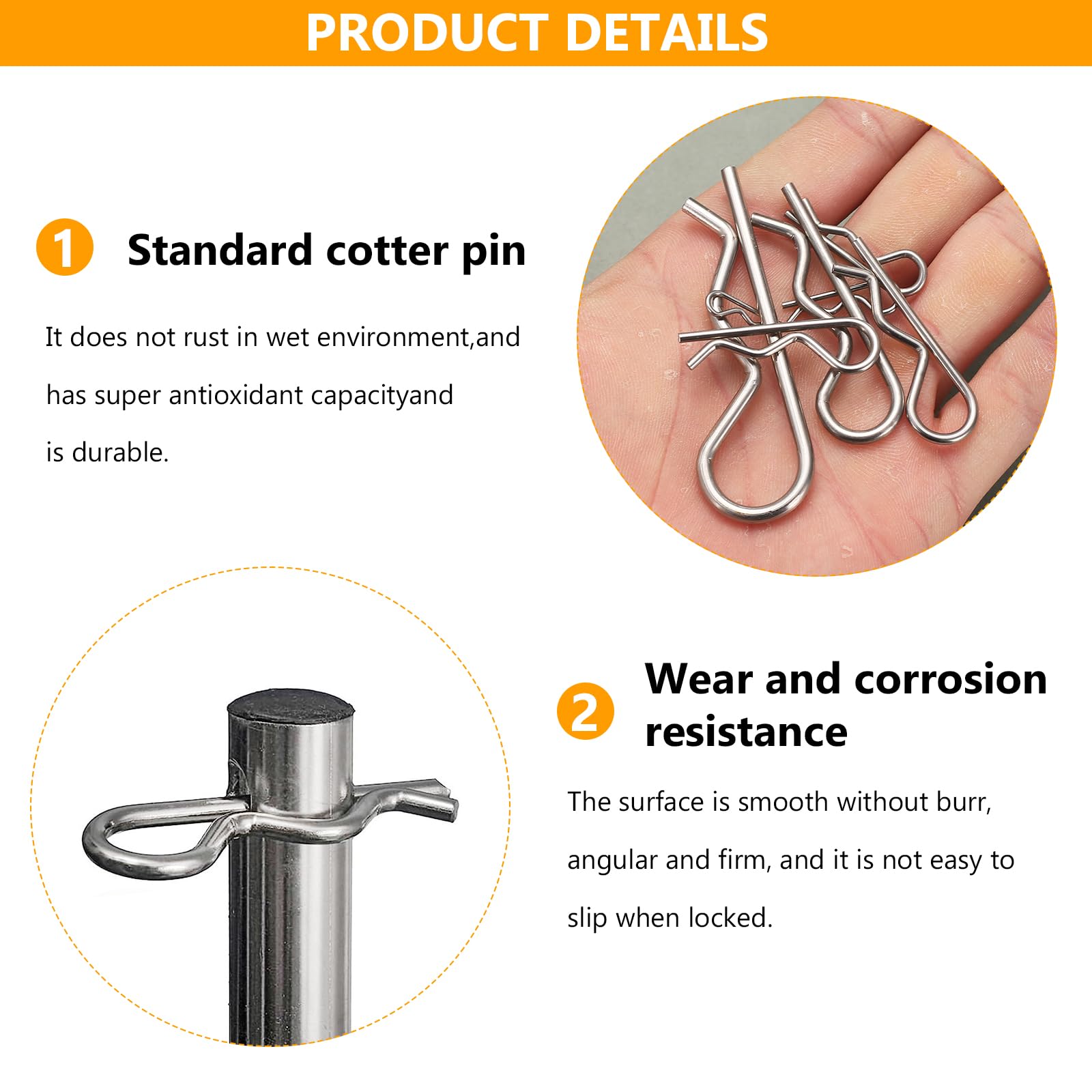 Coppiglie Acciaio Inox 390 Pz Cotter Pins Spaccate Perni Divisi Sicurezza R