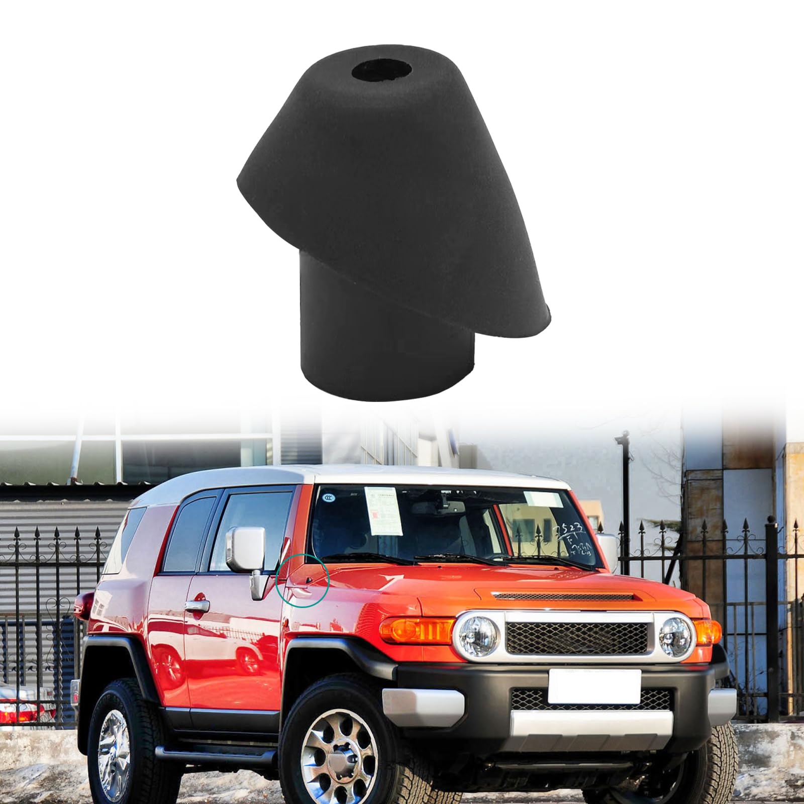 Auto Antenna Rubber Ornament - Antenna Mount Car Radio Antenna Ornament - Compatible with 07-14 Toyota FJ Cruiser - 86392-35031…