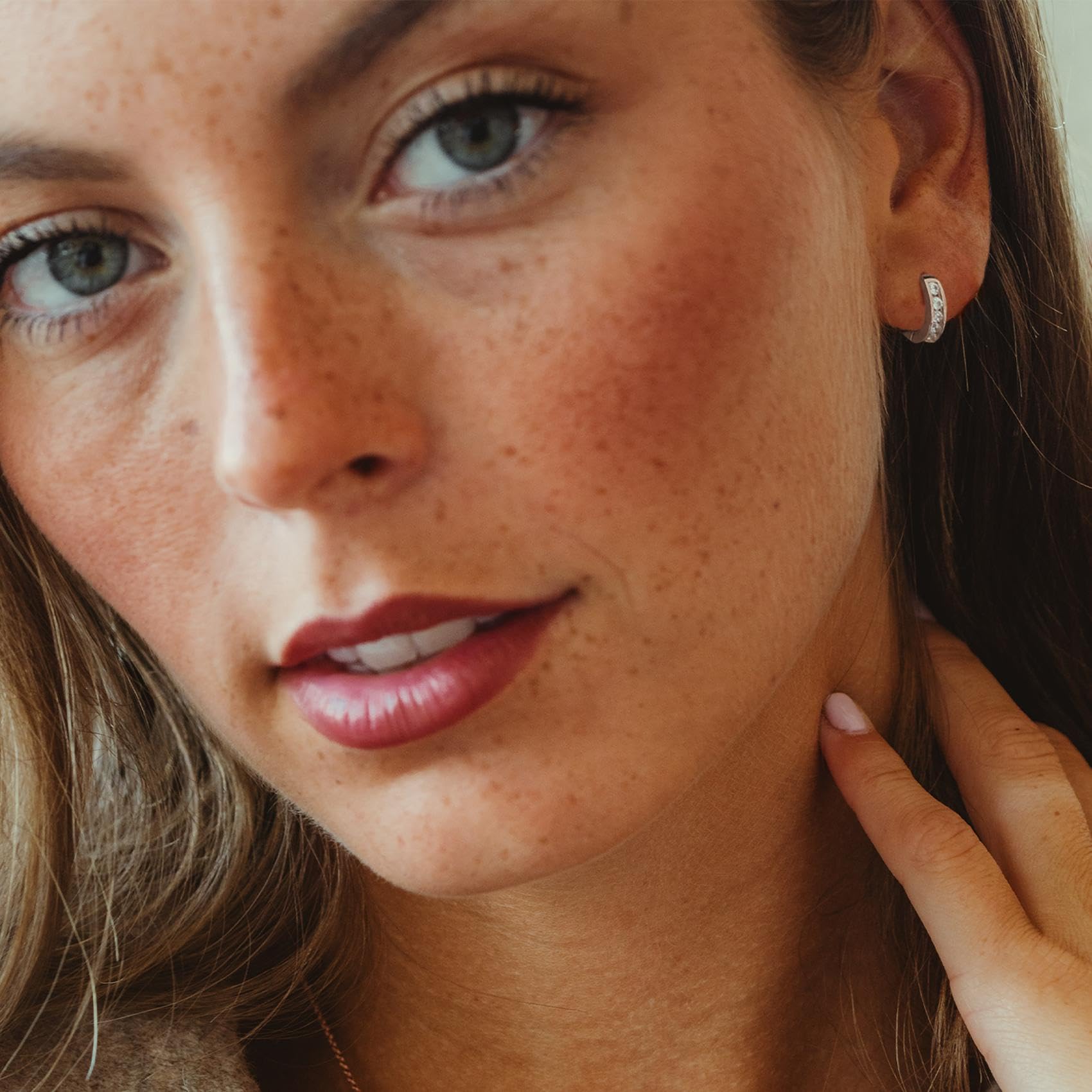 Creolen Silber Damen 925 klein Ohrringe echt Geschenk für Frauen Freundin | Schmuck Liebe Sie nickelfrei Modeschmuck Damenohrringe silberne kein Edelstahl Kreolen Klappcreolen dünne