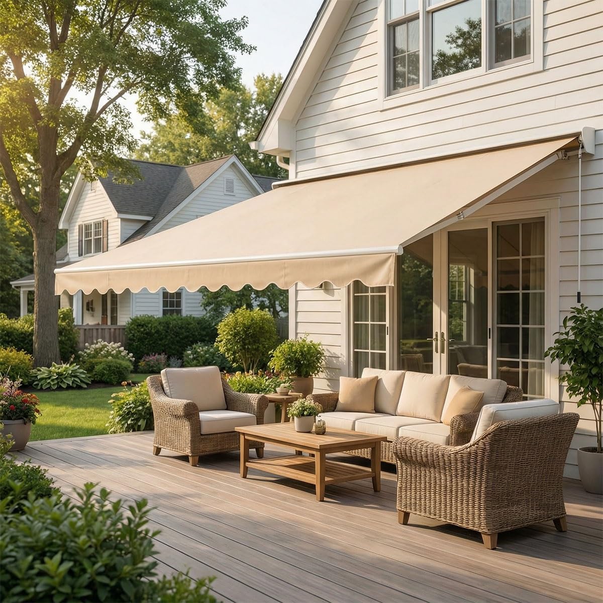 Toile de rechange pour auvent imperméable - Tissu ultra résistant anti-déchirures