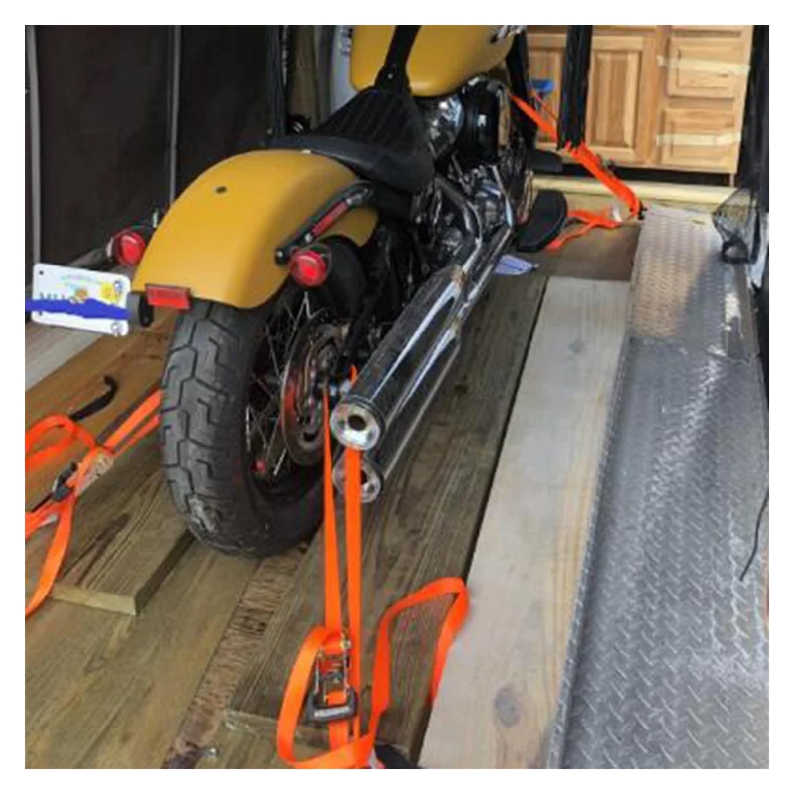 Zurrgurte, 13x1 Zoll Zurrgurt Leicht zu installierende Personen Soft Loop 8er-Pack Autoelemente zur Sicherung von ATV-Motorrädern(Black 2Batteries)