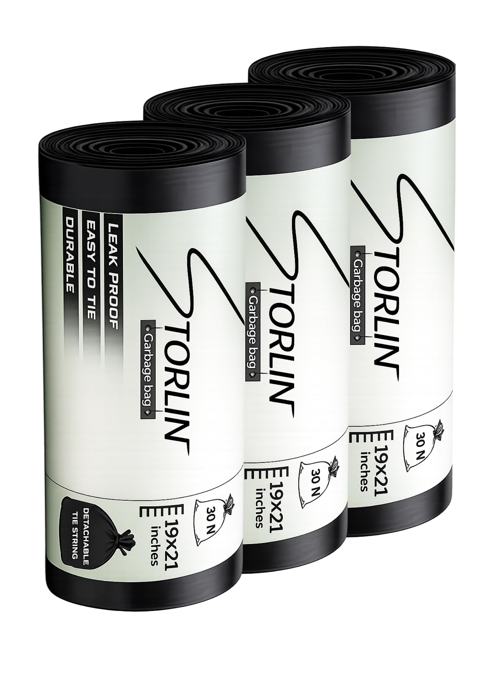 Garbage Bags | Medium | Black | 90 Count (30 Bags × 3 Rolls) | 19×21 Inches | Heavy Duty Leak-Proof Dustbin Bags for Dry & Wet Waste | Trash Bag for Kitchen, Bathroom, Household & Office Waste |-image-24