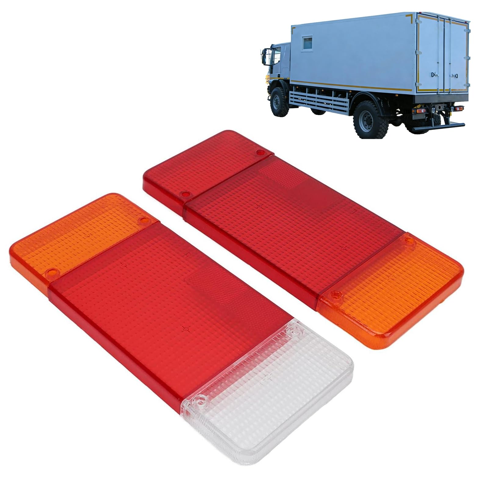 OUKENS Lente Per Fanale Posteriore Per Camion, ABS, Kit Luci Posteriori Per Rimorchio Impermeabile di Ricambio Per Iveco Eurocargo Daily