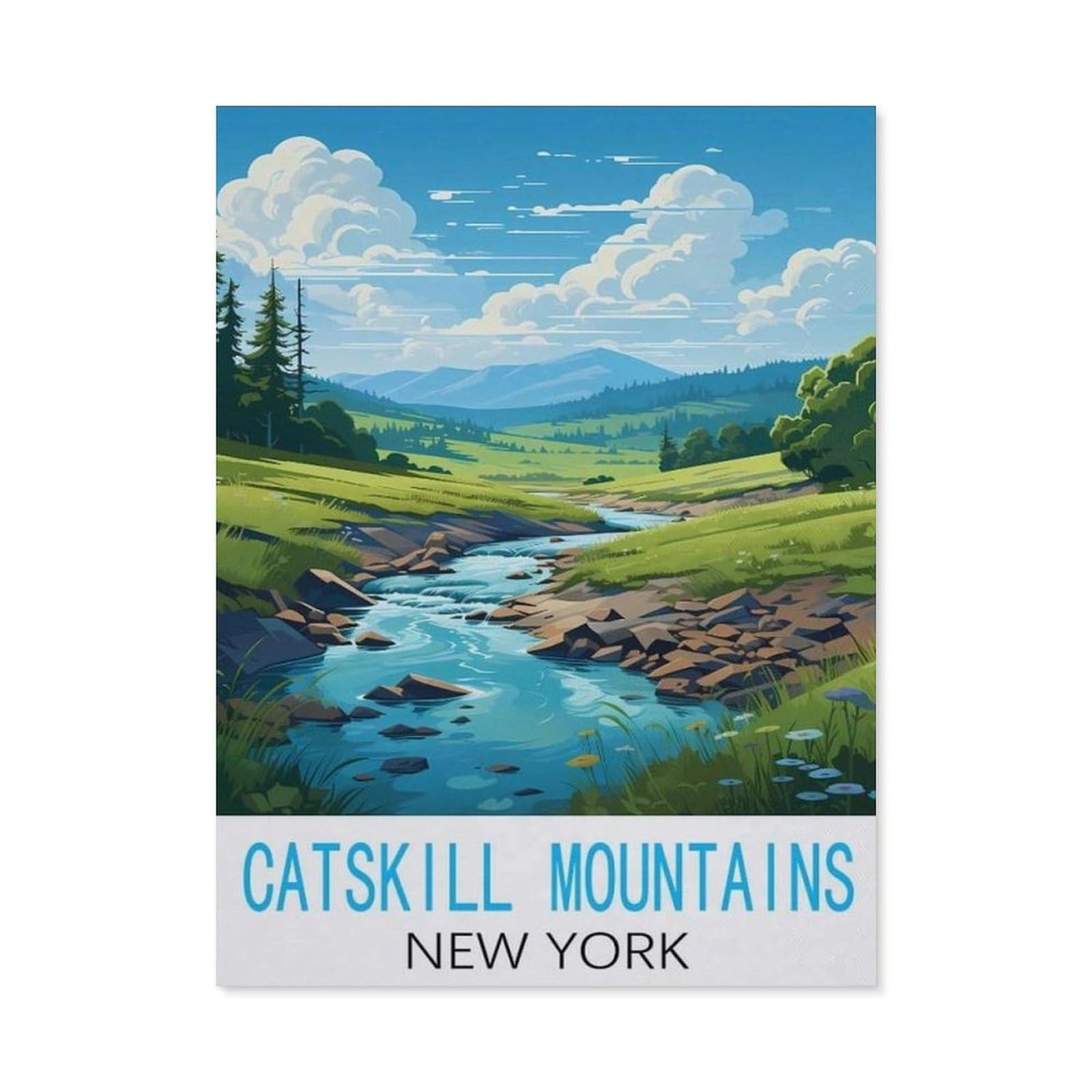 BEAYODKP DIY Diamond Painting，Catskill Mountains New York（50x60cm）