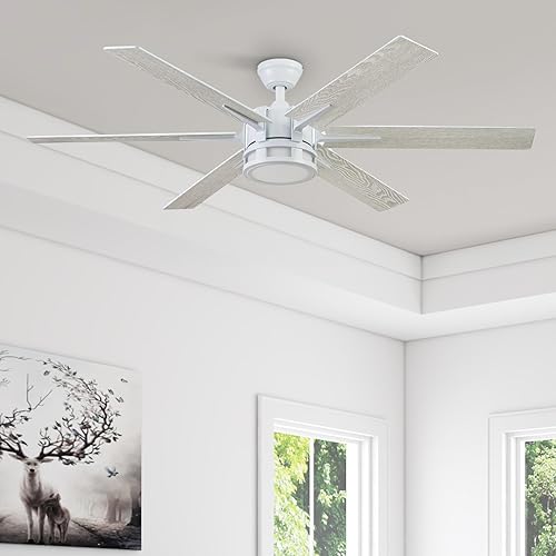 Miniatura 8 de Honeywell Ceiling Fans Kaliza - Ventilador de techo moderno de 56 pulgadas con luz, ventilador de control remoto, ventilador LED de interior con 6
