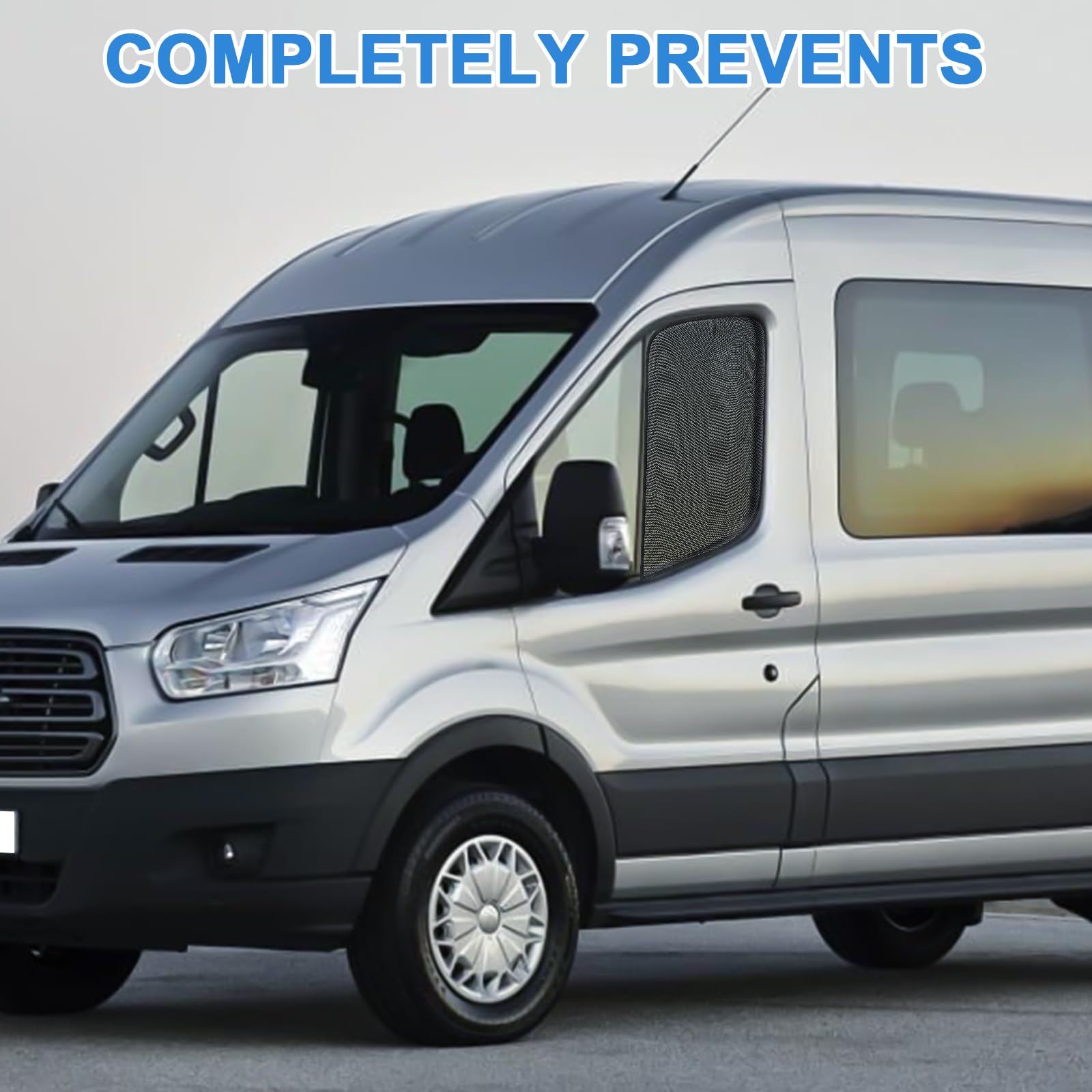 Insektenschutzgitter Kompatibel für Ford Transit MK8/MK9 2015-2024 Medium/High Roof, Magnetisches Insektennetz für Vordertüren (Paar) 2 Stück, Moskitonetze Atmungsaktiv Insekten für Outdoor Camping