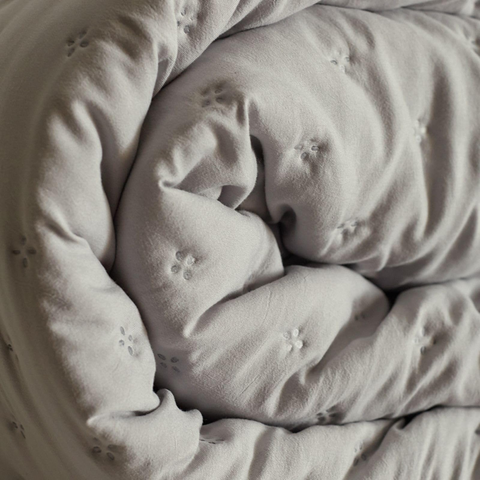 Sancarlos – Colcha Bouti Popes, Color Gris, 100% poliéster, Cama 160/180.