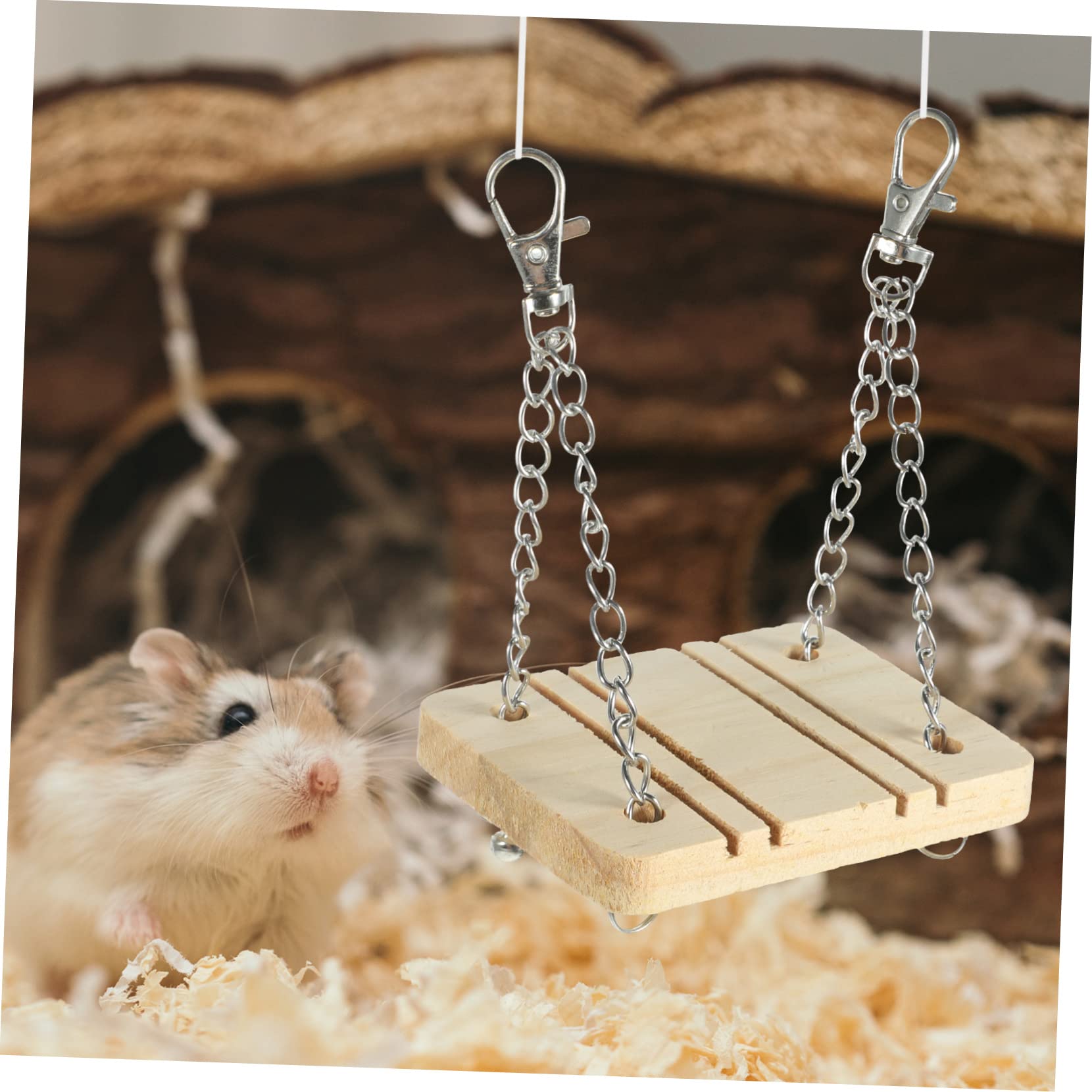 WOONEKY 1satz Hamster Kauspielzeuge Set Mit Schwingschaukel Und Wippe Bissspielzeuge Für Hamster Meerschweinchen Kaninchen Und Andere Kleine Haustierepapierverpackung