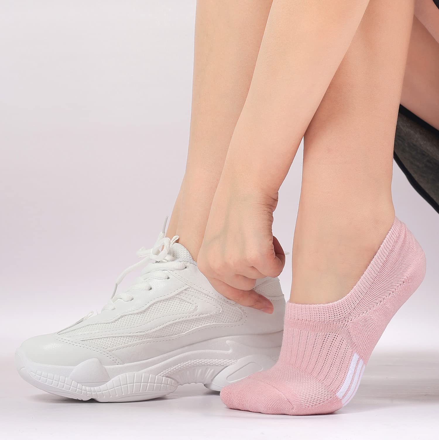Blu Ninfee Damskie skarpety do kostek, 6 par, amortyzowane, do biegania, sportowe, sportowe, na siłownię, dla kobiet i dziewcząt, Mieszane kolory tęczy, 36-38 EU