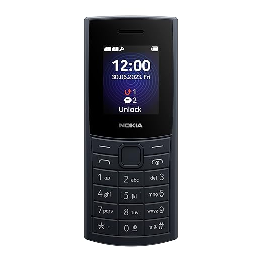 Nokia 110 4G 2nd Edition (2024) (1.8 inch display, Camera, Removable 1450mAh battery, 128MB memory expandable, Bluetooth 5.0, USB Type-C, 3.5mm jack socket, Dual SIM, IP54, FM radio) - Midnight Blue