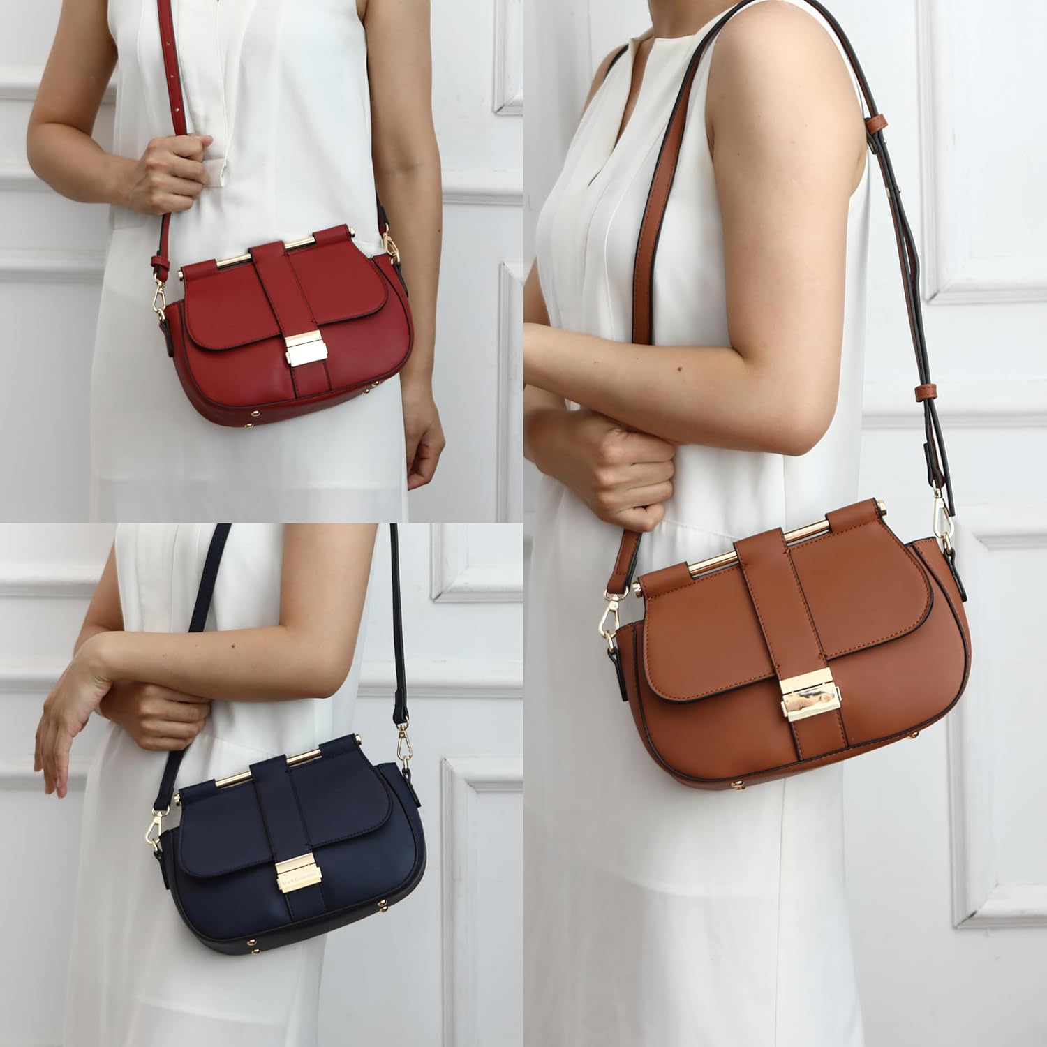 MKF Collection Crossbody Bag for Women, Vegan Leather Shoulder Bags Fashion Handbag Purse by Mia K