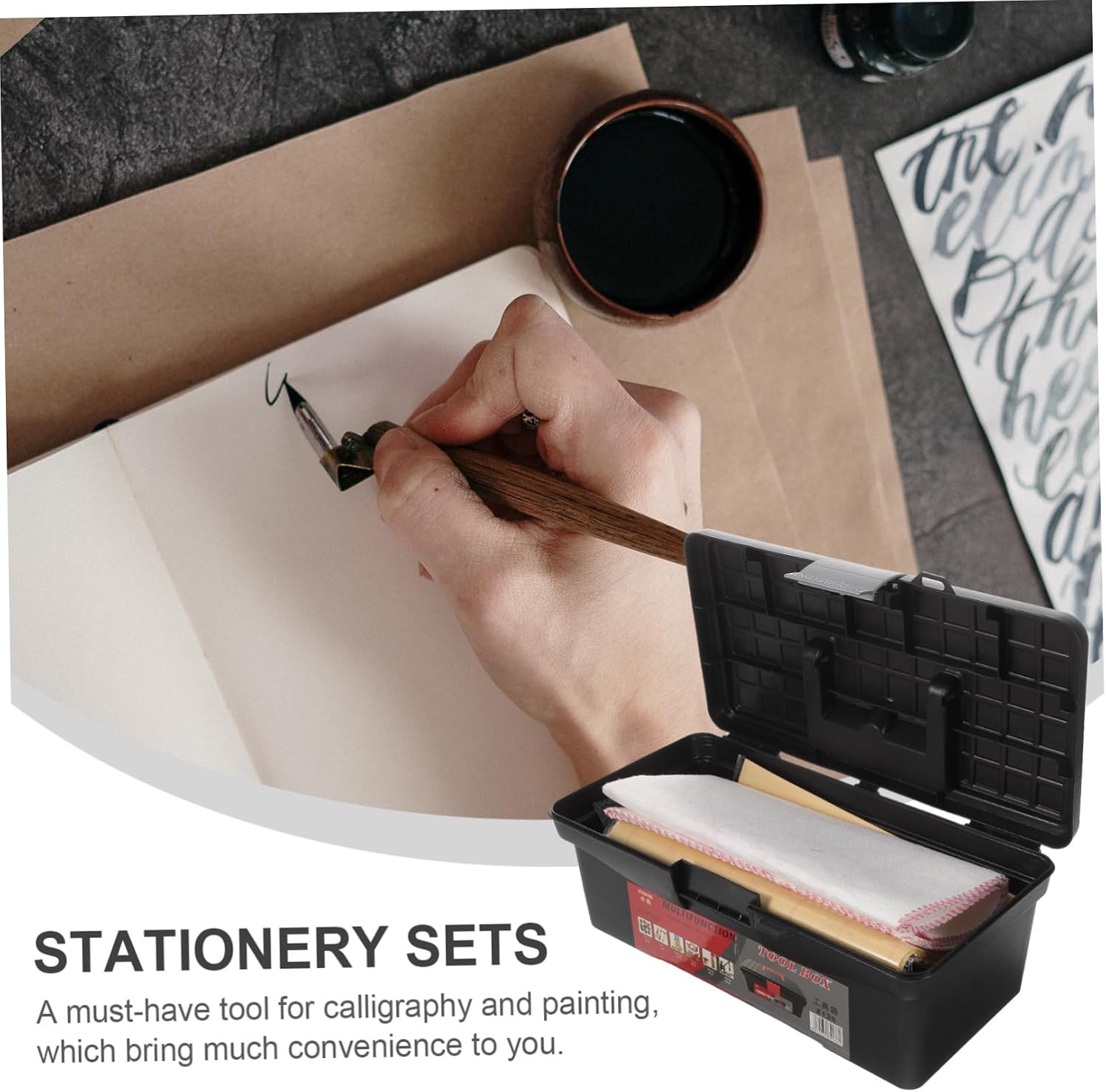 KONTONTY Calligraphy Kit for Beginners Reusable Writing Cloth Lightweight Design Suitable for Kanji Brush Calligraphy Practice Tool Set