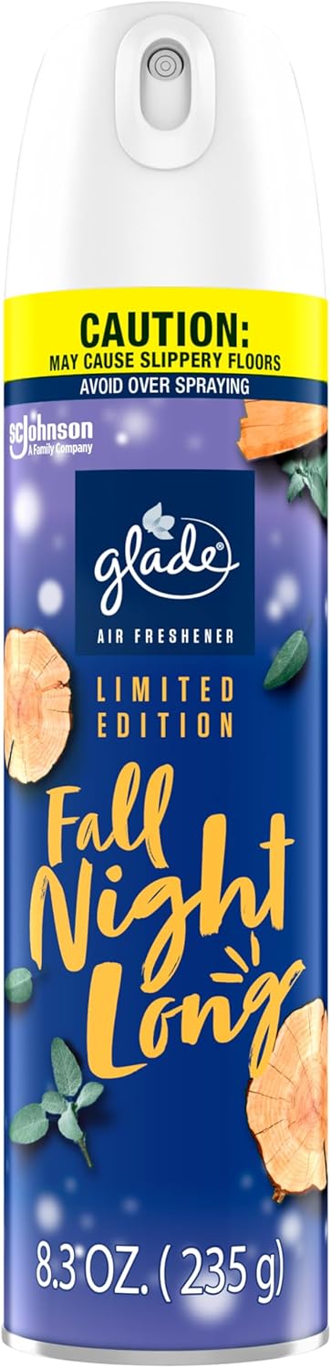 Glade Air Freshener Room Spray, Fall Night Long, 8.3 oz, 6 Count