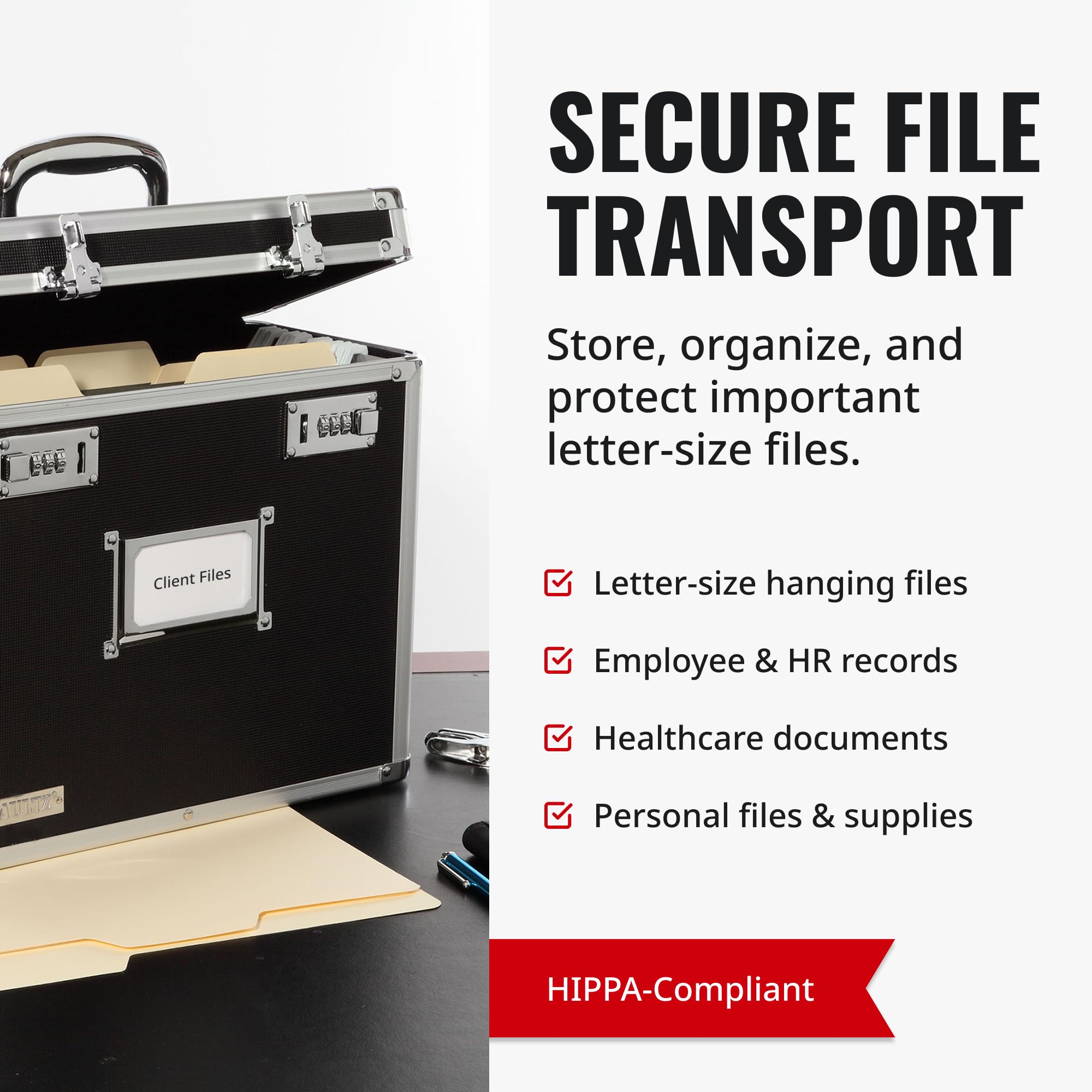 Amazon.co.jp: Locking File Tote Storage Box, Letter, 13-3/4 x 7-1
