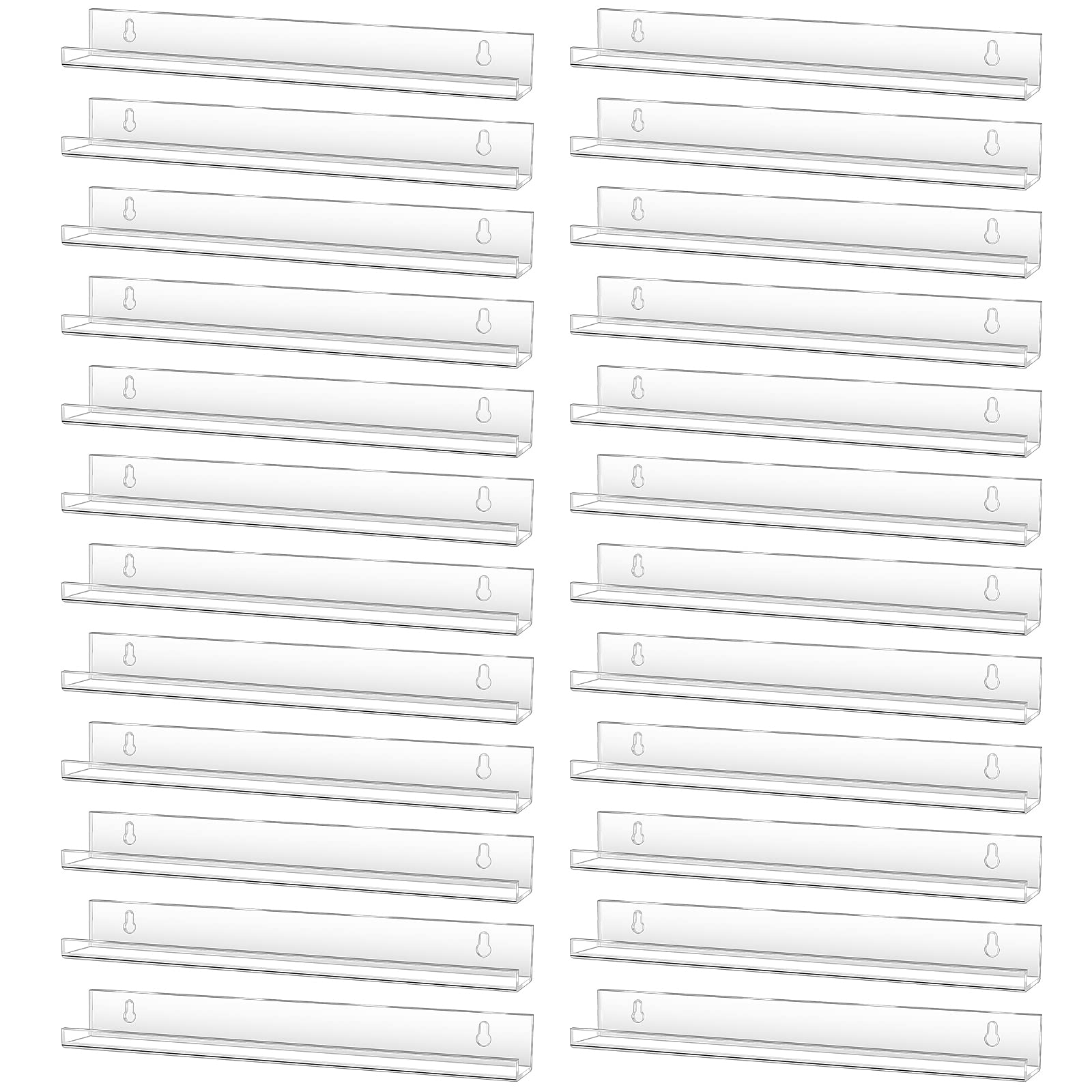 Jetec Acrylic Floating Shelves for Wall Clear Wall Bookshelf for Kids