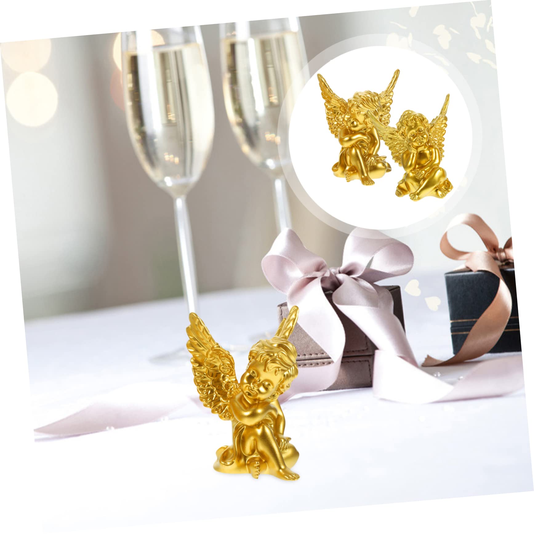 BESPORTBLE Modèles De Sculpture D'ange - Ornement Créatif En Résine - Décoration Délicate