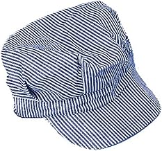 Engineer Hat - Blue and white stripes