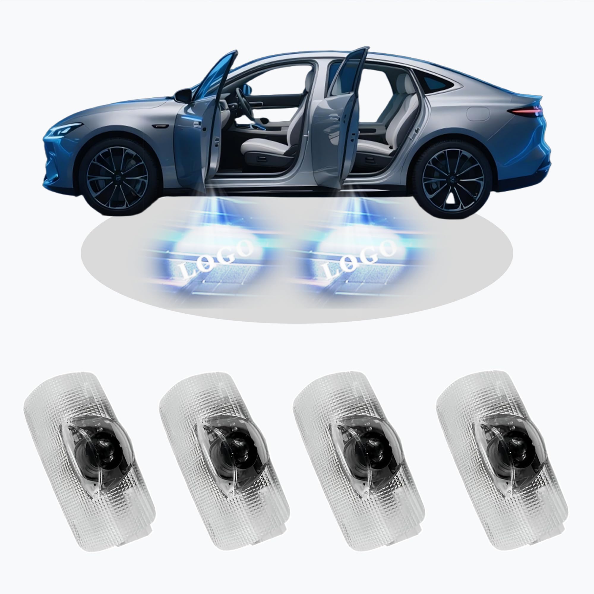 Never Fade LED Car Door Light Door Light Logo Welcome Logo Lights Accessories Compatible withLS/ES/is/LX/RX/GS/GX/RC/UX(4PCS)