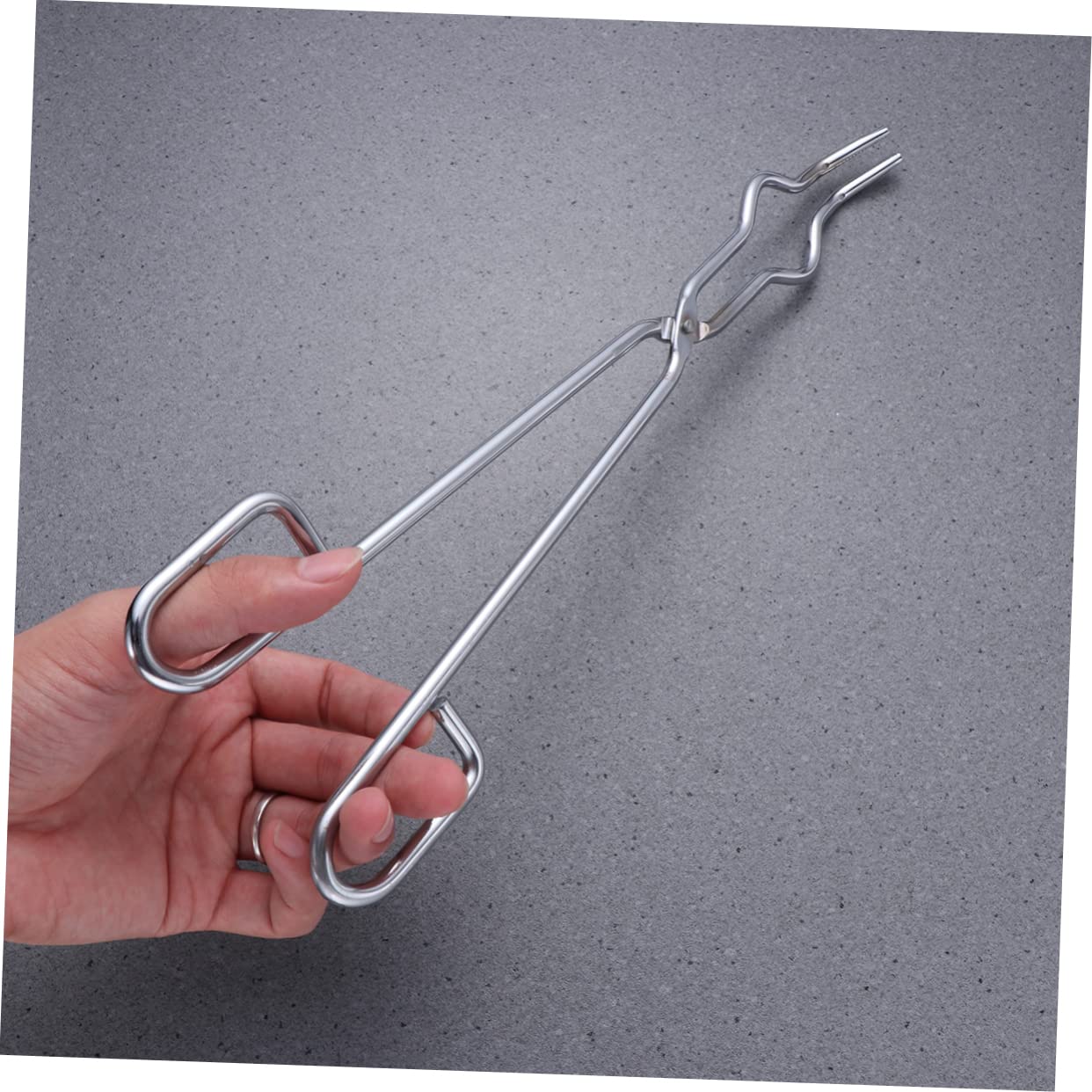 iplusmile Pinzas Para Crisol De Acero Cromado 45 Cm, Portamatraz Seguro Mango Antideslizante, Abrazadera Para Matraces y Vasos De Precipitados En Laboratorio Industrial
