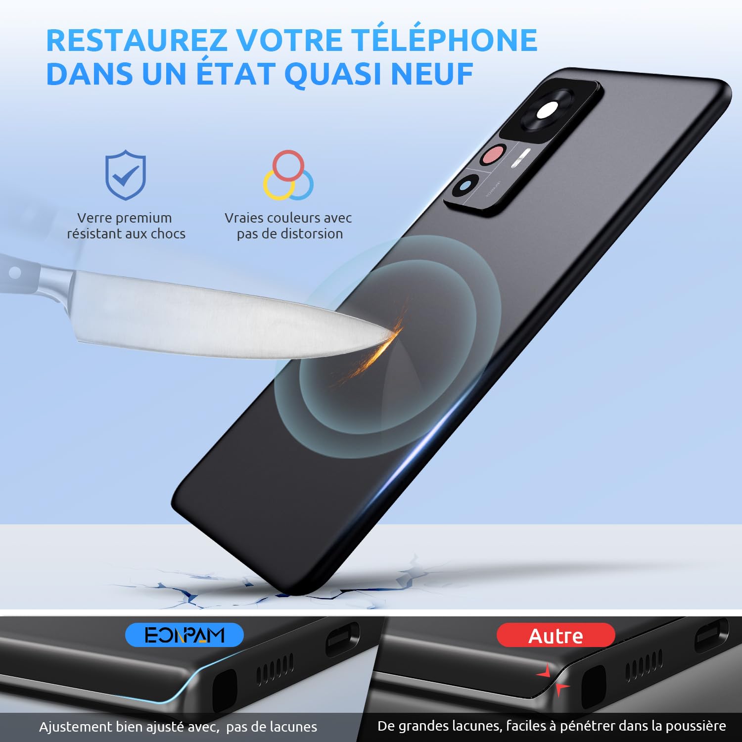 Vitre Arrière Cache Batterie pour Xiaomi 12T 22071212AG Noir