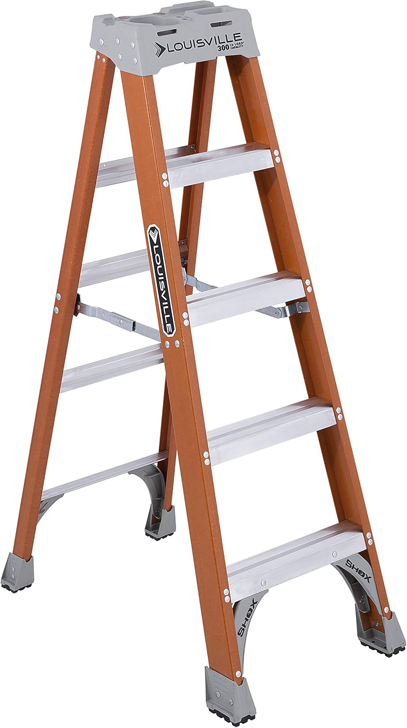 Louisville Ladder 6-Foot Fiberglass Step Ladder, 300-Pound Load Capacity, Type IA, FS1506