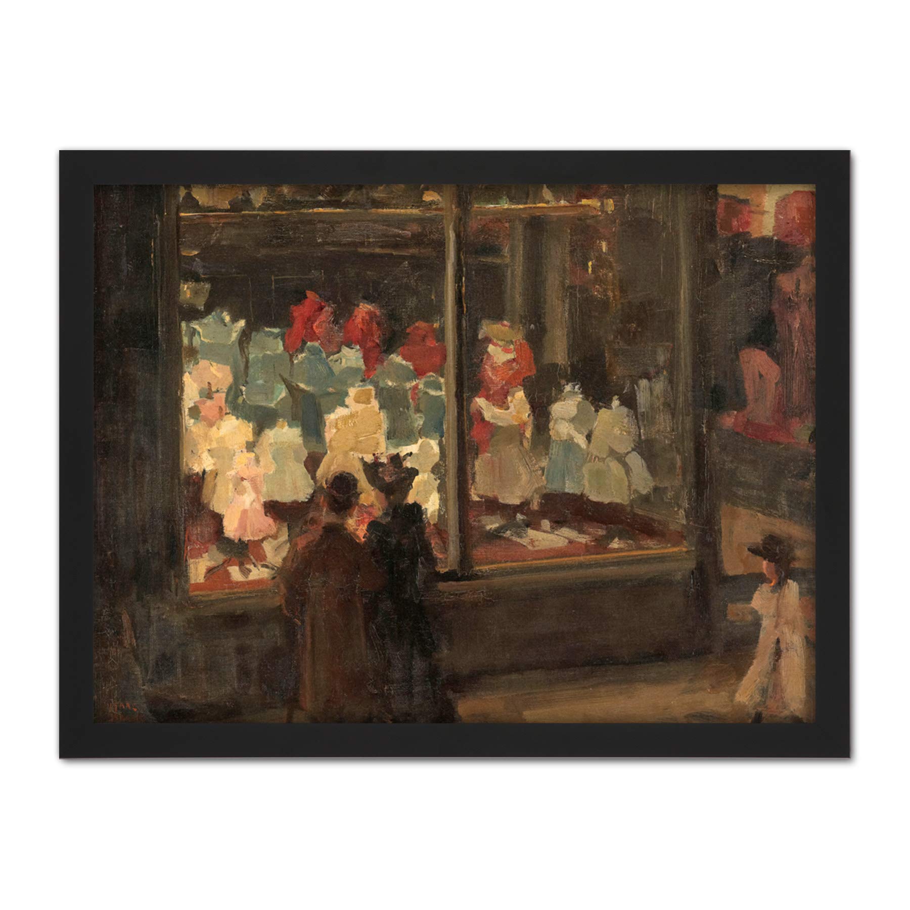 Artery8 Isaac Israels Clothing Shop Window Picture Artwork Framed Wall Art Print 18X24 Inch