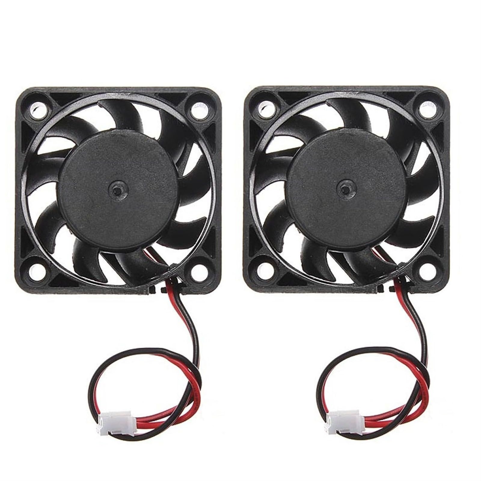 2 STK. 12 V 4-poliger 40 mm leiser bürstenloser Computerkühler for PC-CPU-Kühlergehäuse, bürstenloser schwarzer Kühler, leiser Rechenlüfter, 40 x 40 x 10 mm