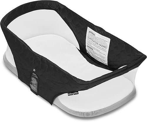 Dream On Me Niche On The Go - Cápsula de viaje portátil con mochila en color negro