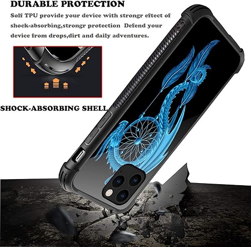 Miniatura 4 de CARLOCA Funda compatible con iPhone 13 Pro, diseño gráfico de Dragon Dream Catcher Identity, a prueba de golpes, antiarañazos, de acrílico duro para