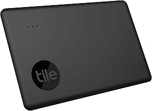 Tile Slim 薄いカード型モデル ブラック/スマートトラッカー/スマートタグ/紛失防止タグ/置き忘れ防止/最大約3年間利用可/音を鳴らして場所をお知らせ/長距離接続距離/防水機能/Bluetooth接続範囲外でも探せる/お財布やカード入れに収納可