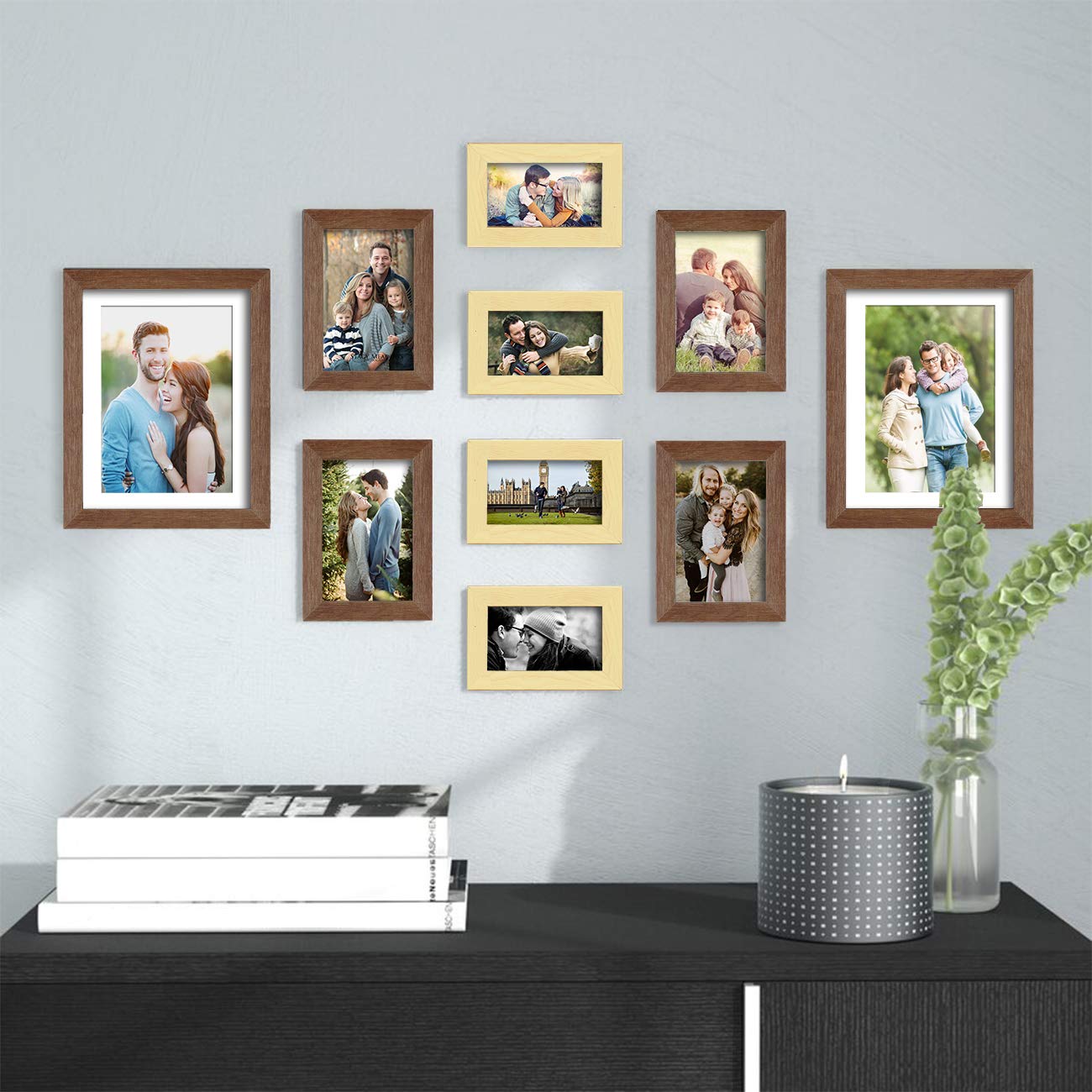 Art Street Set of 10 Wall Photo Frame, Picture Frame for Home Decor For Family Decoration. (Brown & Beige) (B08CBRMQ7T) Amazon Price History, Amazon Price Tracker
