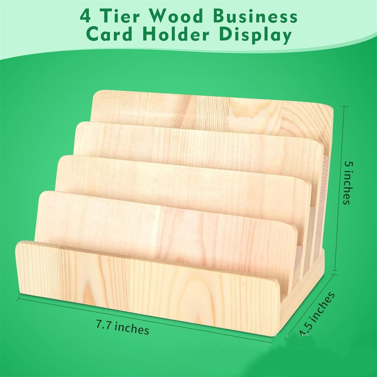 Porte-cartes de Visite Porte-cartes de visite en bois Présentoir for cartes pour Bureau, Magasin