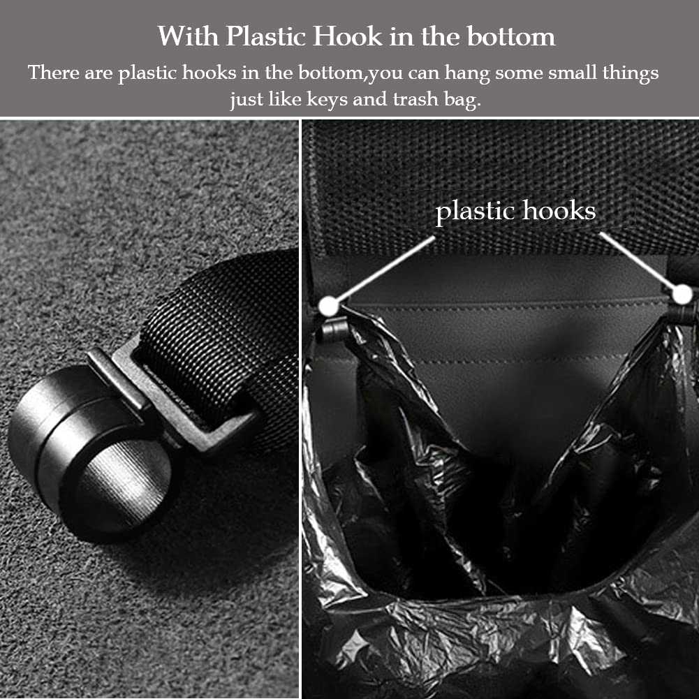DURASIKO Backseat Organizer, Hanging Storage Bag With Plastic Hooks, Travel Accessories, Faux Deer Velvet Material, Compatible With Most Vehicles, Inner Accessories