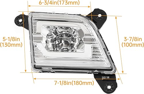 Miniatura 3 de HECASA Faros antiniebla LED compatibles con Chevy Silverado 1500 2019-2022 (nuevo cuerpo) faros antiniebla delanteros de repuesto para GM2593332