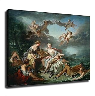 The Abduction of Europe By Francois Boucher Poster Canvas Art HD Picture Print for Modern Living Room Family Bedroom Wall Art Home Decor (08 * 12inch-No Framed)