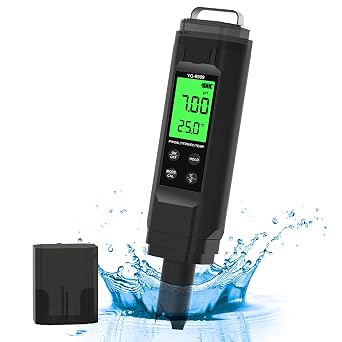 PH Meter,5 in 1TDS Meter,Salinity Tester,EC Meter,Temp,pH Meter for Water,TDS Meter Digital Water Tester,EC Meter Hydroponics,pH Tester Digital PPM Meter,Pool Salt Tester.