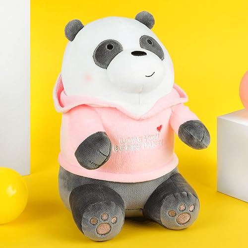 Miniatura 2 de MINISO We Bare Bears - Peluche de 95 pulgadas con diseño de oso de peluche de panda que abraza y es muy suave almohada para niñas y niños pequeños y