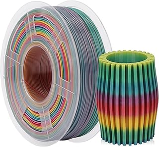 Yimihua Rainbow PLA 3D printing filament 1.75mm, multi-color PLA filament, dimensional accuracy +/- 0.02mm, 3D filament for 3D printer and 3D pen, 1kg 1 spool of 3D printing material