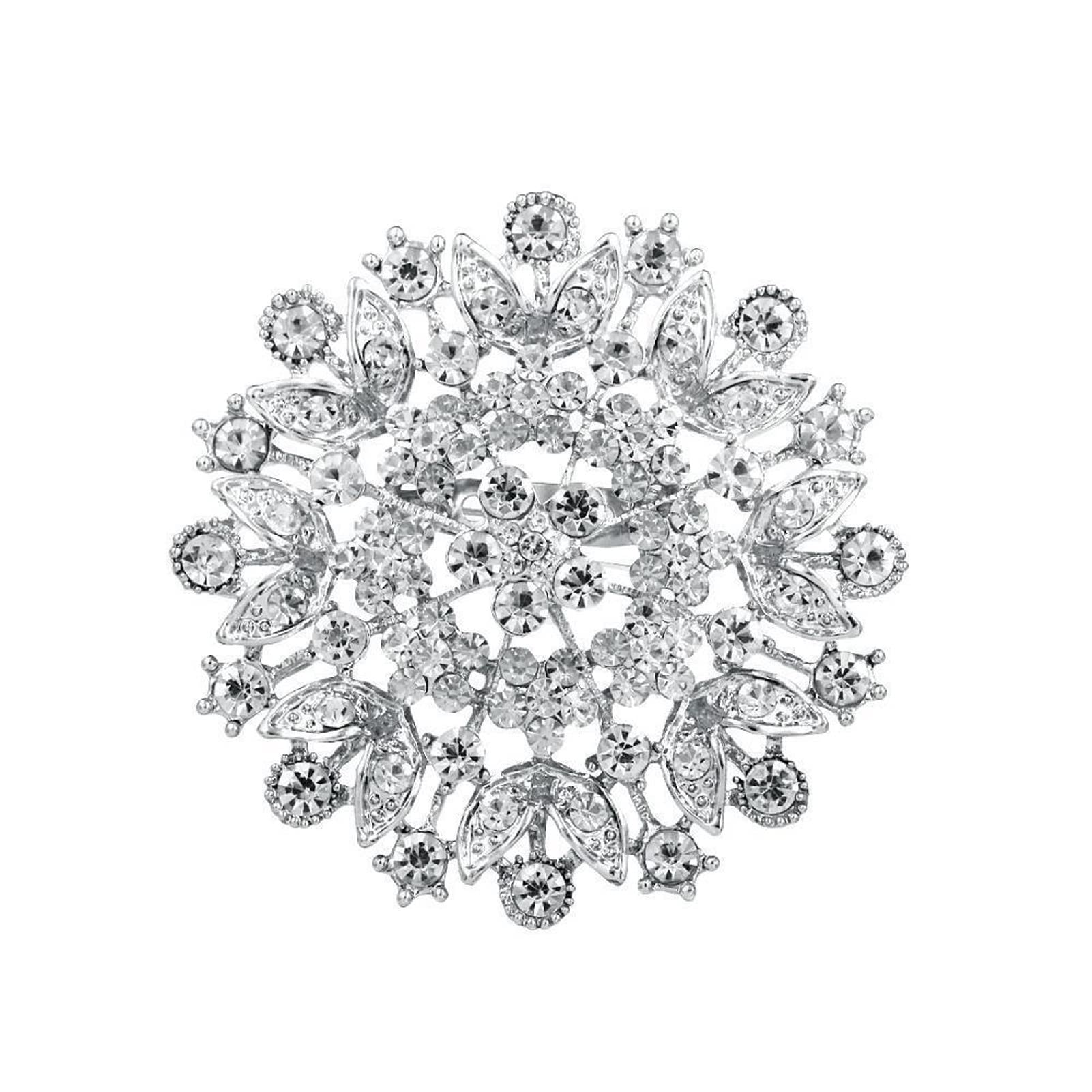 Boucle pour foulard et broche de col anti-glisse en strass