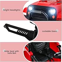 Vista 9 de OLAKIDS - Camioneta de paseo para niños, vehículo eléctrico de 12 V con control remoto, juguete a batería para niños pequeños con 2 velocidades