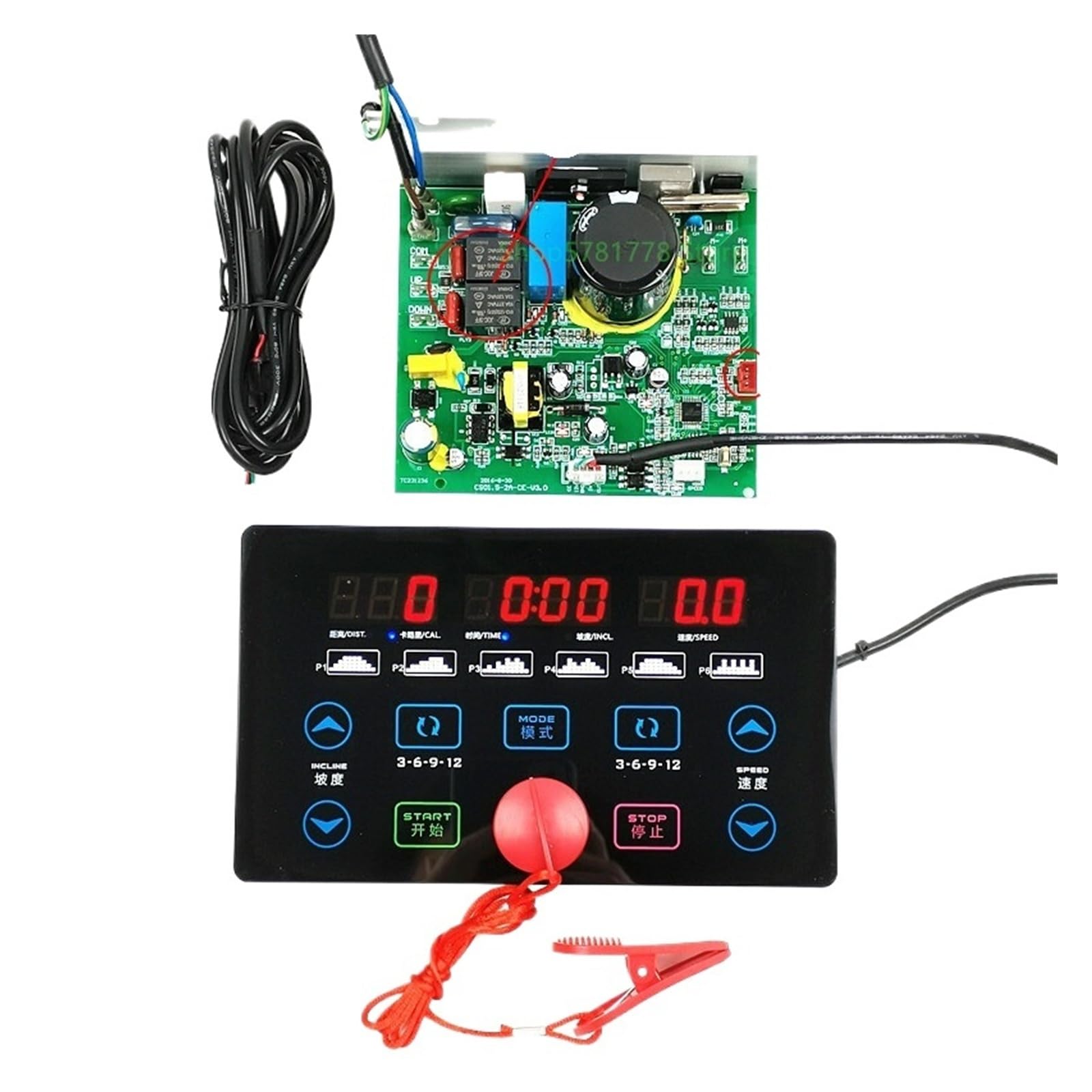 Riparazione for uso generale Controller della macchina da corsa Pannello display LCD Controller Pannello strumenti del tapis roulant Riparazione motore CC 1-2.0HP(1-2HP W incline)