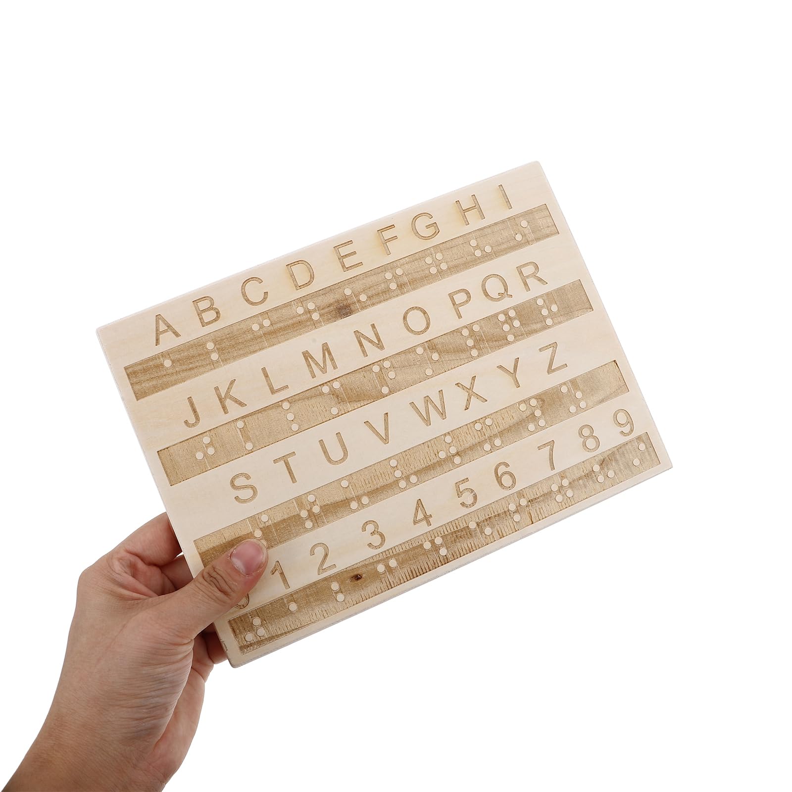 Abaodam Wooden Braille Board for Visually Impaired Child to Learn Braille, can Be Read Using the Hands - Image 4