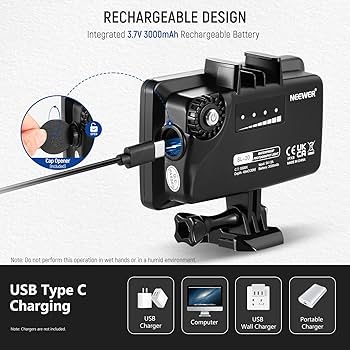 Amazon.co.jp: NEEWER RGB水中ダイビングライト 40m IPX8防水LED