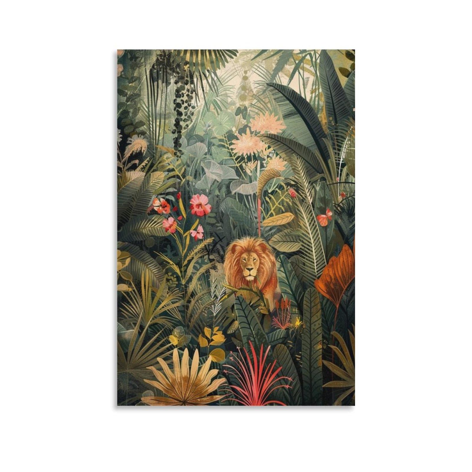 NFFBGFD Henri Rousseau Dschungel Gemälde, Canvas Poster Bedroom Decor Landscape Office Room Decor Gift 20x30inch(50x75cm)