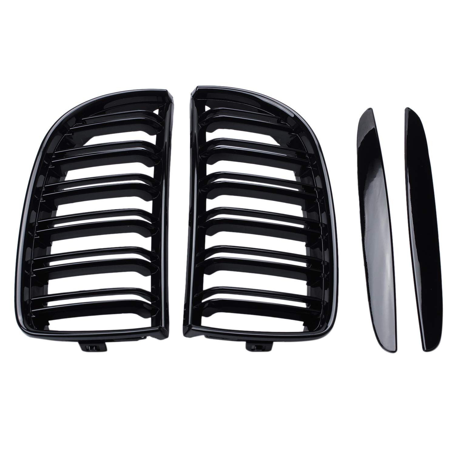 RETTI Double Slats Sport Kidney Grill Black for BMW E90 E91 2005-2008
