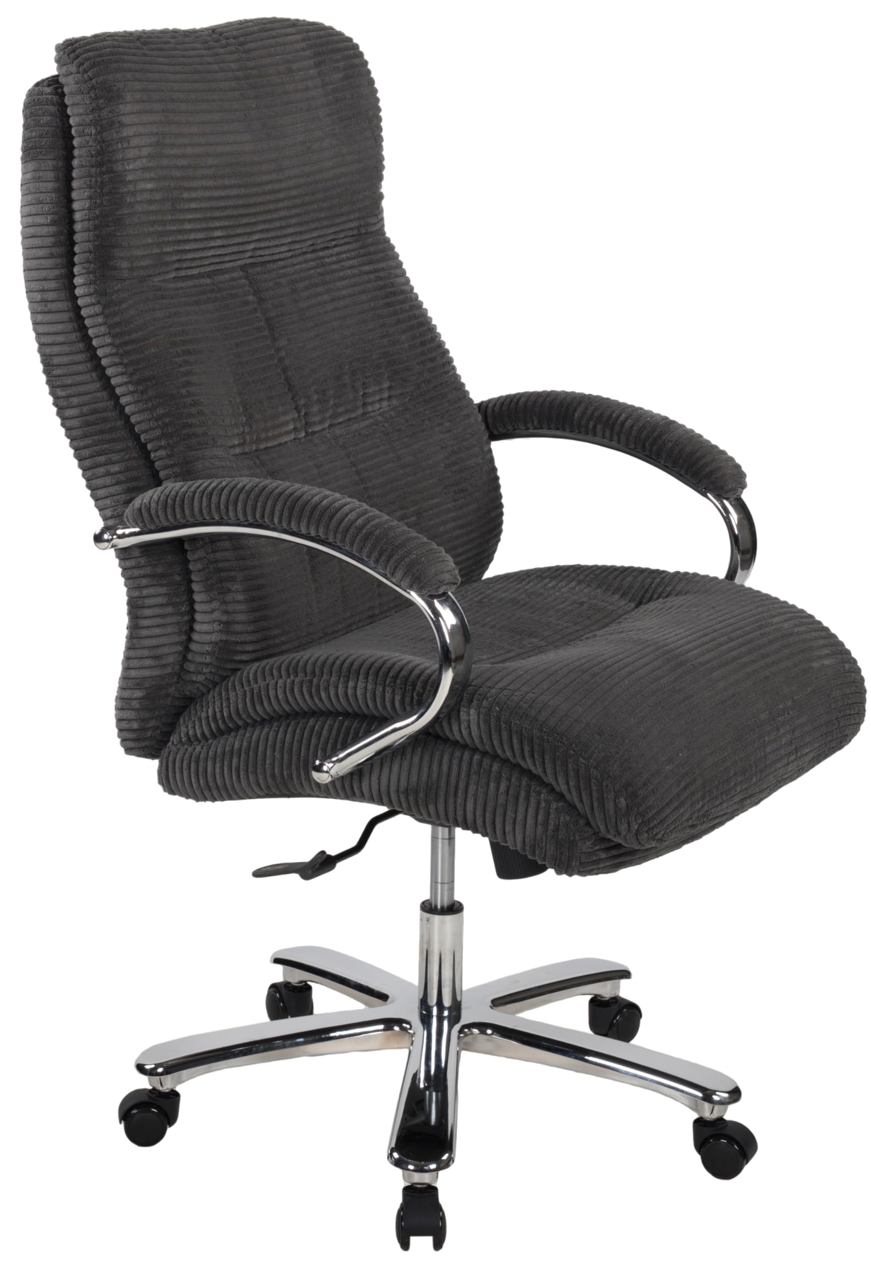 Duo Collection Chefsessel Federico | Bürostuhl Kordstoff | belastbar bis 180 kg (Anthrazit)