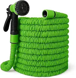 Mangueira Mágica Extensível 15m – Compacta, Leve e Resistente | Ideal para Jardinagem, Limpeza Doméstica, Carros e Lazer | Tecnologia Anti-Dobras | Bico Regulável | Alta Pressão